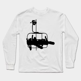 Ski lift silhouette Long Sleeve T-Shirt